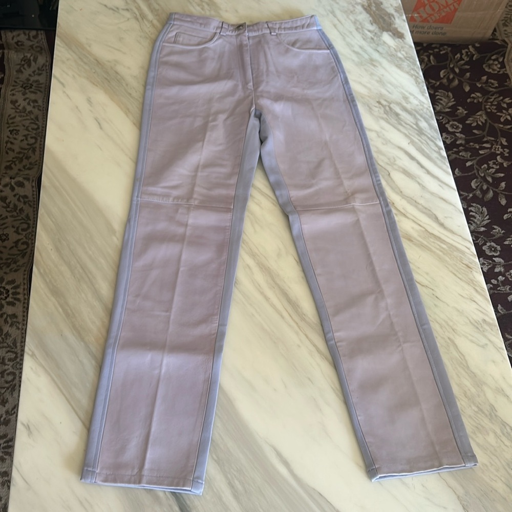 Gray Dress Pants with Straight Leg Design